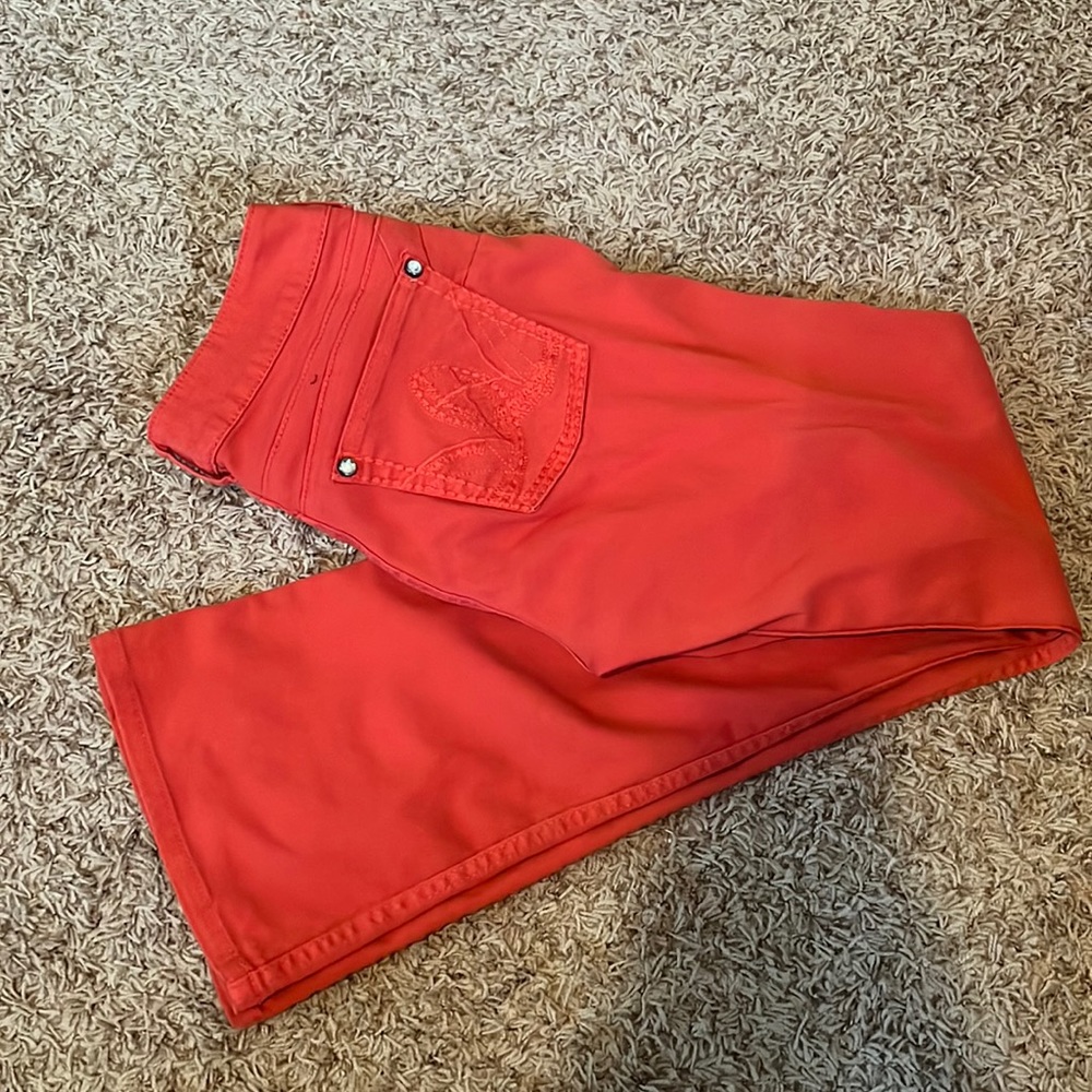 Red Wrangler Jeans - Size 7/34